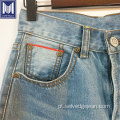 jeans de jeans magros japoneses azuis claros 13 onças